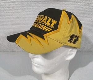 DeWalt Racing Matt Kenseth Adjustable Hat NASCAR Black Yellow Cap Embroidered